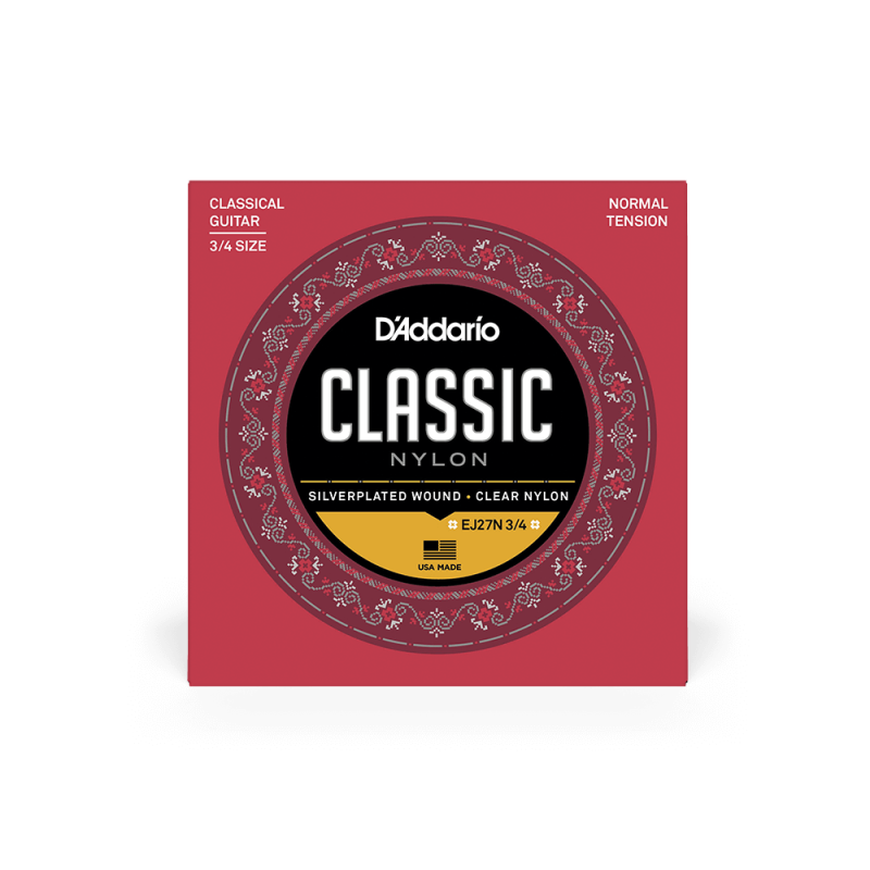 Набор струн D'ADDARIO EJ27N 3/4 STUDENT CLASSICS NORMAL TENSION 3/4